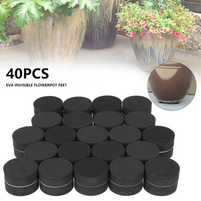40 Uds. Elevadores de pies para macetas, elevador de plantas, pies invisibles para maceteros de interior/exterior, almohadilla adhesiva, pies para macetas para plantas al aire libre