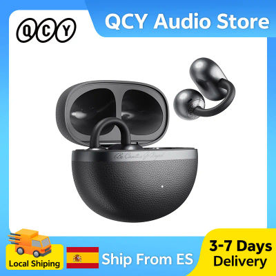 Audífonos Inalámbricos QCY Crossky C50 con Clip, Bluetooth 6.0, Diseño Abierto y Cómodo para Fitness, Conexión Dual, 35H, IPX5