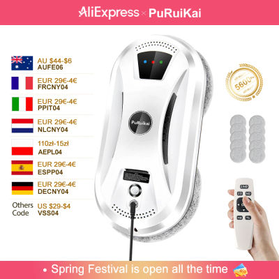 Robot Aspirador Ultrafino PuRuiKai, Robot Limpiacristales Eléctrico para Ventanas, Control Remoto para el Hogar