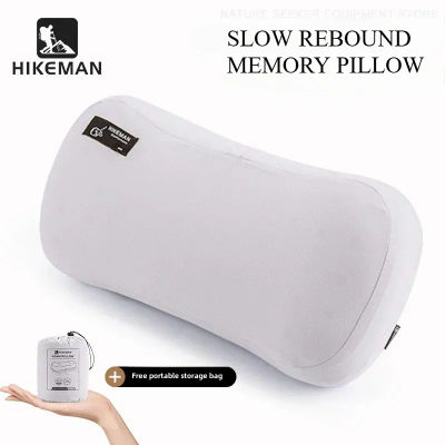HIKEMAN-almohada para acampar, almohada Cervical de espuma viscoelástica, almohadas portátiles para dormir al aire libre para viajes, siesta, equipo de acampada fresco