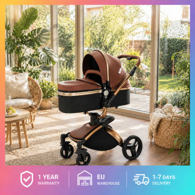 Cochecito de bebé ligero, compacto, plegable, tamaño de maleta de veinte pulgadas, almacenamiento de equipaje, capazo de alta gama para recién nacidos, asiento de seguridad para bebés, cuero PU