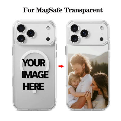 Cargador Inalámbrico Magnético para Magsafe, Funda Transparente para iPhone 17 15 16 13 Pro Max Plus, Personalización con Pintura