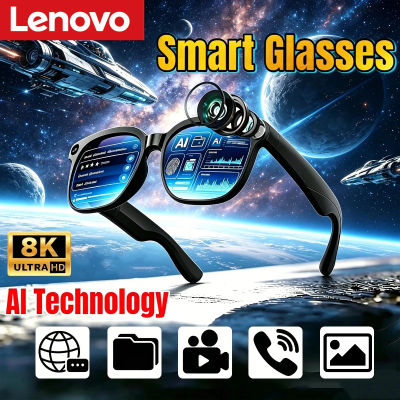 Gafas Inteligentes Lenovo con IA, 8K, Control Táctil, Cámara, Grabación, Asistente de Voz, Traductor, Música, Bluetooth Inalámbrico