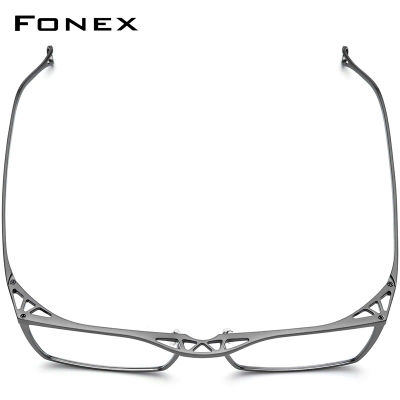 Montura de gafas FONEX de titanio puro para hombre, gafas cuadradas de nuevo diseño de marca, gafas ultraligeras hechas a mano japonesas de alta calidad 85722