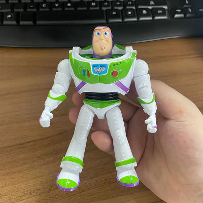 Toy Story Buzz Lightyear figura de acción juguete modelo Pixar Robot muñeca para niños regalo de cumpleaños obra de arte coleccionable hecha a mano