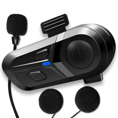 Auriculares Bluetooth 5.3 para Casco, Kit de Llamadas Manos Libres Inalámbrico para Motocicleta, Auriculares Impermeables, Reproductor de Música, Altavoz para Moto