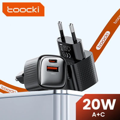 Cargador USB Toocki de 20W GaN para Teléfono, Carga Rápida PD 3.0, Tipo C, para iPhone 17 16 15 14 Pro Max, Samsung S25 Mini