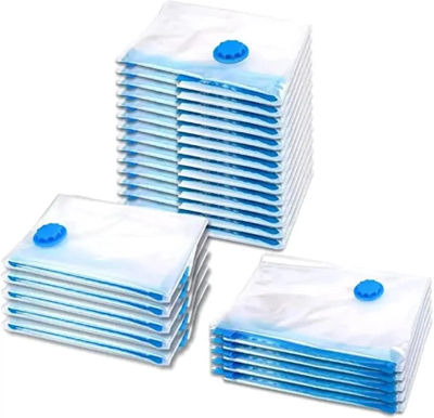 Paquete de 5 bolsas de almacenamiento al vacío, bolsas ahorradoras de espacio de compresión para edredones y mantas, sellador de ropa, organizador de embalaje de viaje