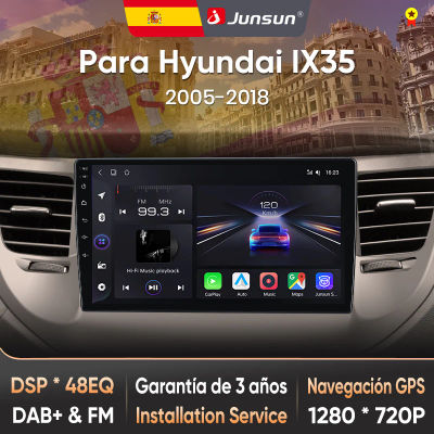 Radio Junsun VozAI para Hyundai IX35 Tucson3 2015-2018, CarPlay inalámbrico, Android Auto, autoradio 2DIN con Bluetooth, DAB+, GPS, RDS