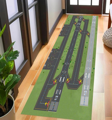 Alfombra de pasarela, diseño de pista de aeropuerto de aviación, sala de estar, dormitorio, alfombra decorativa para el hogar