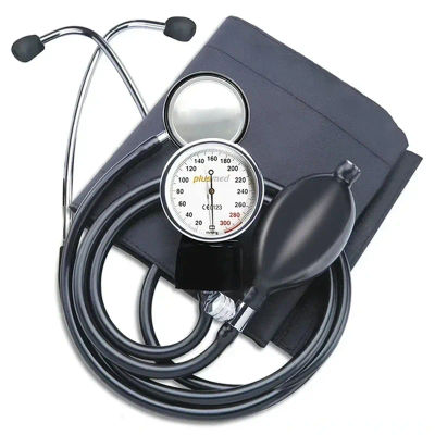 Estetoscopio Manual de presión arterial con bolsa con cremallera para uso doméstico de adultos Monitor de presión arterial BP esfigmomanómetro de brazo superior