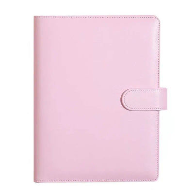 Carpeta de cuero PU tamaño A5, billetera económica, cubierta de cuaderno recargable de 6 anillas, carpeta de planificador Personal con cierre de hebilla magnética