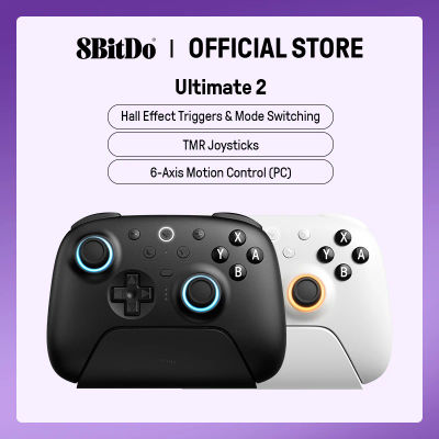 Controlador de juegos Bluetooth 8BitDo Ultimate 2 para Switch 2,1 y Windows PC con joysticks TMR, disparadores conmutables, Control de movimiento
