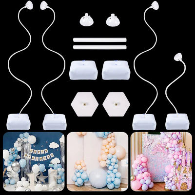 Kit de soporte de columna de globos, soporte de arco de globos plegable, columnas de globos ajustables, decoración de fiesta de bodas de cumpleaños de Baby Shower