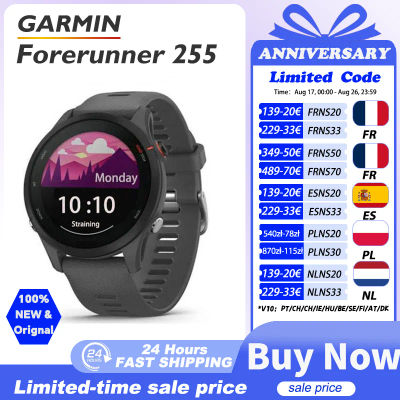 Garmin Forerunner 255 Sports Smartwatch 46mm 1.3'' Pantalla a color 14 días Vida de la batería 4GB RAM NFC Bluetooth Wifi 5ATM Impermeable
