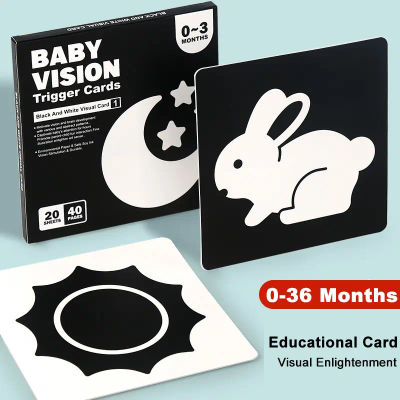 Tarjetas de estimulación Visual para bebés, tarjeta Flash Montessori de alto contraste, regalo infantil para niños, juguete cognitivo