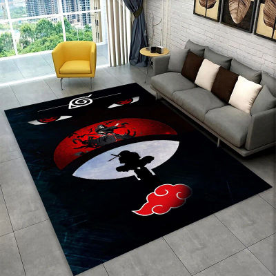 Alfombra de Anime N-Naruto con diseño de Itachi para sala de juegos, dormitorio, sala de estar, sofá, decoración del hogar, alfombra para área infantil, alfombra antideslizante, regalo