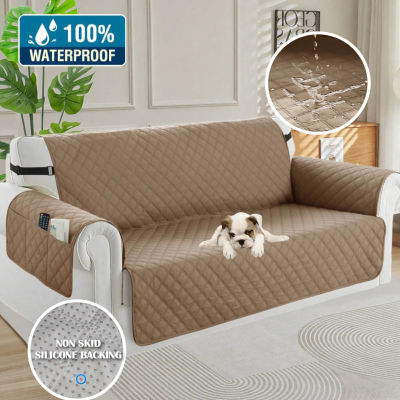 Fundas de sofá 100% impermeables, funda de sofá antideslizante con correas elásticas, Protector de sofá, funda de muebles para mascotas y perros