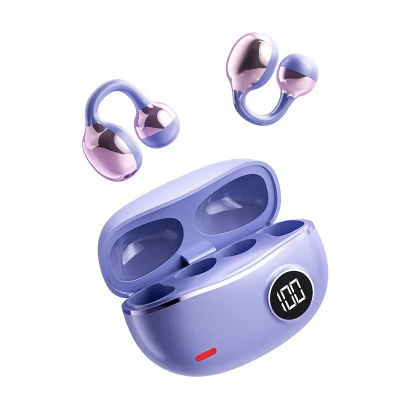 Auriculares inalámbricos con Bluetooth, sonido estéreo HIFI, auriculares ENC con pantalla de alimentación para Samsung XIAOMI M91, auriculares con Clip para la oreja