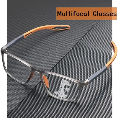 Gafas de lectura multifocales TR90 antiluz azul para hombres y mujeres, gafas progresivas de cerca de lejos, gafas deportivas ultraligeras para visión de lejos