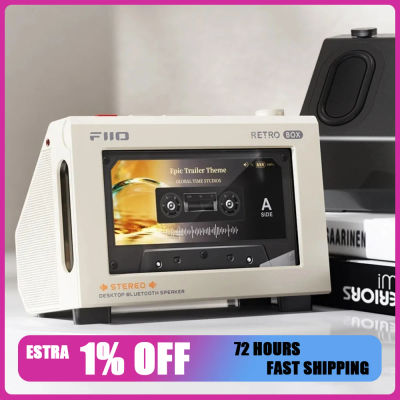 FiiO RETRO BOX, Reproductor de Audio Estéreo Bluetooth Estilo Casete, Compatible con Decodificación LDAC USB, Ventana de Casete para Altavoces Bluetooth M33/M21