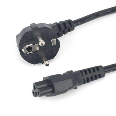 Cable de alimentación de CA europeo de la UE, Cable de extensión de alimentación Euro IEC C5, Cable de alimentación de 1,2 m y 1,5 m para Monitor de ordenador portátil y Notebook