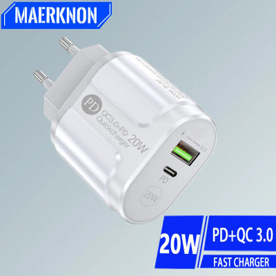 Cargador USB PD de 20W, adaptador de carga rápida tipo C para teléfono iPhone 14, Xiaomi, Samsung, Huawei, cargador de pared USB C