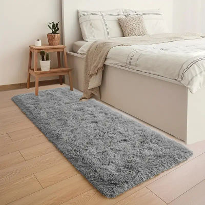 VIKAMA Alfombra de pelo largo suave y esponjoso, alfombra de sofá de sala de estar lavable a máquina y fácil de cuidar, alfombra de cabecera para decoración del hogar del dormitorio