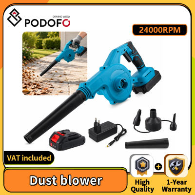 Aspiradora y Sopladora Eléctrica Inalámbrica Podofo, Motor de Escobillas, Potente Función Dual, Herramienta de Limpieza Portátil para Taller, Jardín y Bricolaje