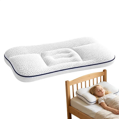 Almohada para Niños de 1 a 12 Años, Protección para el Cuello, Almohadas Infantiles con Divisiones, Ropa de Cama para Bebés, Almohada para Dormir para Niños de Jardín de Infancia, Todas las Temporadas