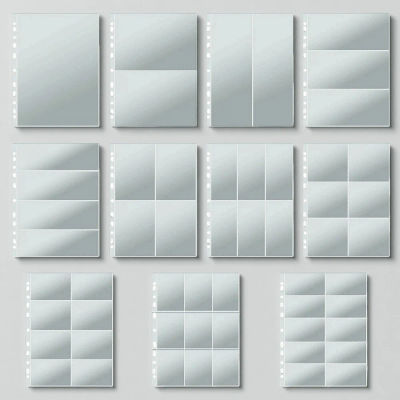 páginas de tarjetas de álbum de fotos transparente A4 de 11 agujeros-carpeta de anillas fundas para tarjetas fotográficas 10/30/50 hojas/paquete para fotos/carpeta de tarjetas/documentos