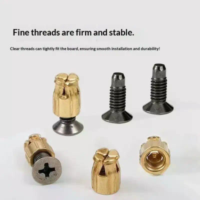 10 Piezas Kit de Tuercas de Expansión para Montaje de Bisagras de Gabinetes, Tornillos para Reparación de Puertas y Cajones, Accesorios de Ferretería para Muebles