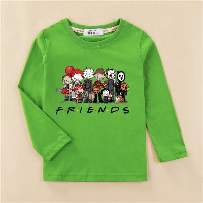 Camiseta American Horror Story, camisa de manga larga para bebés, camisetas de dibujos animados de Halloween, camisetas de primavera y otoño para niños