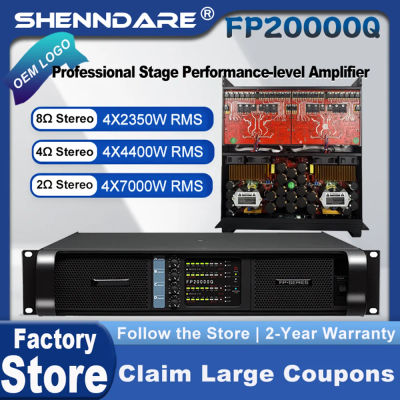 Fp20000q 4x2350w 8 Ohm amplificador de potencia profesional 4 canales audio DJ bajo preamplificador de matriz de altavoces de línea de clase TD amplificador preamplificador de sonido de actuación