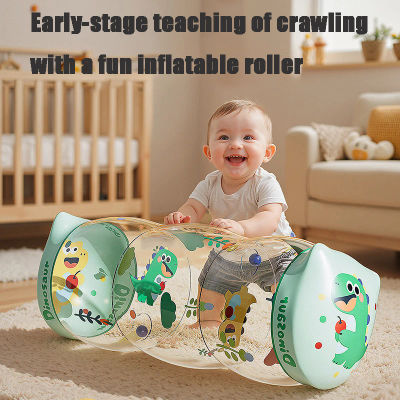 Juguete inflable con rodillo para gatear para bebés y niños pequeños, juguetes sensoriales para el desarrollo de gatear de 0 a 12 meses