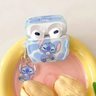 Funda de auriculares de punto de dibujos animados para Apple AirPods 1, 2, 3 Pro 2, bonita funda para auriculares Air Pods 4, funda protectora con gancho