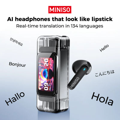 Auriculares inalámbricos Bluetooth MINISO MS116 con pantalla LCD Full HD, 50 horas de reproducción, traductor, baja latencia, portátiles.