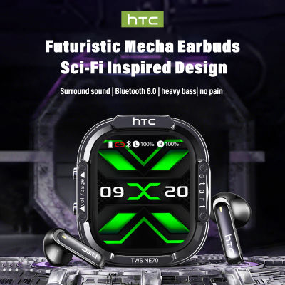 Auriculares Bluetooth HTC NE70, Audífonos Inalámbricos con Traducción Bidireccional por IA, Auriculares Traductor de Idioma 2026, 360 ° Sonido Envolvente, Auriculares Bluetooth Inalámbricos,
