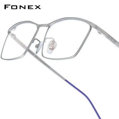 Montura de gafas FONEX de titanio puro para hombre, gafas cuadradas de nuevo diseño de marca, gafas japonesas ultraligeras de alta calidad 85726
