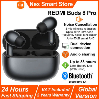 Nuevos Auriculares Inalámbricos Bluetooth Xiaomi REDMI Buds 8 Pro, Audio de Alta Resolución con LDAC, Auriculares Inalámbricos con ANC Inteligente de hasta 55dB, BT5.4