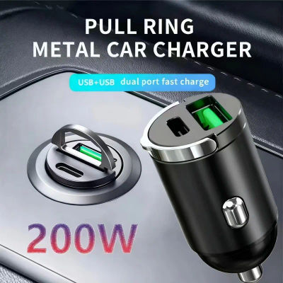 Mini cargador rápido Usb oculto, cargador de coche, encendedor de cigarrillos Qc3.0 Qc Pd 3.1A Pd tipo C, teléfono Universal para Iphone y Xiaomi