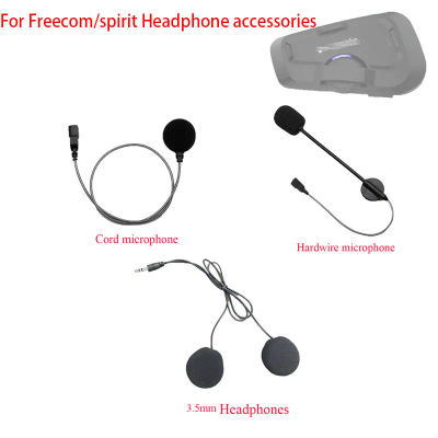 Para casco de motocicleta Cardo Freecom/spirit intercomunicador Bluetooth micrófono de cable suave micrófono de cable duro y altavoz de 3,5mm 40mm