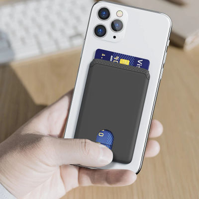 Tarjetero para teléfono móvil, tarjetero anticaída, fácil empuje, adhesivo 3M, billetera para teléfono de silicona suave Compatible