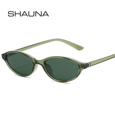 SHAUNA, nuevas gafas de sol ovaladas pequeñas a la moda para mujer, con degradado de colores, UV400, remaches retro, gafas de sol punk para hombre