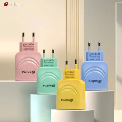 Cargador USB de 3 puertos con enchufe europeo para teléfono móvil, adaptador de carga, cargador móvil de pared portátil