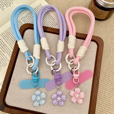 Correa de Muñeca para Teléfono con Diseño de Flor de Cerezo, Unisex, Moderna y Linda, Antipérdida, Anticaída, Accesorio Desmontable Universal para Funda de Teléfono
