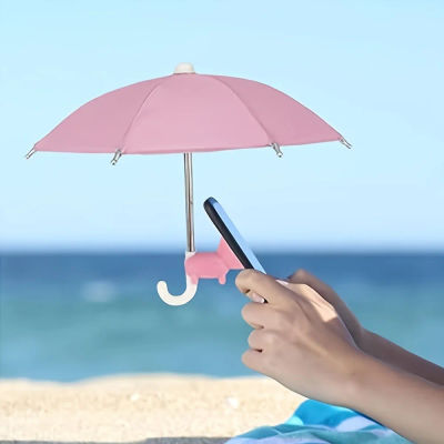 Mini paraguas para teléfono inteligente con soporte de ventosa, cubierta parasol antideslumbrante para exteriores, protector de pantalla antirreflectante