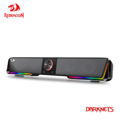 REDRAGON GS570 Darknets compatible con Bluetooth inalámbrico aux 3,5 altavoces envolventes RGB columna barra de sonido para ordenador PC altavoces