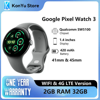 Nuevo Google Pixel Watch 3 41mm y 45mm WIFI/LTE versión Qualcomm SW5100 Wear OS 5,0 2GB RAM 32 GB eMMC flash SmartWatch