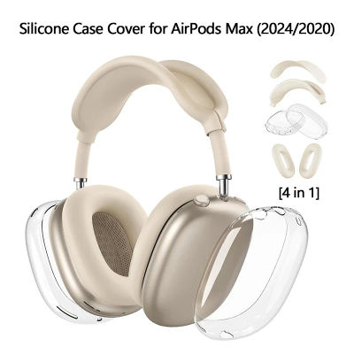 Juego de Tres Piezas de TPU Transparente para Airpods Max, Accesorios para Auriculares, Almohadillas para los Oídos, Resistentes a los Arañazos, Estuche para Audífonos EJBHT07
